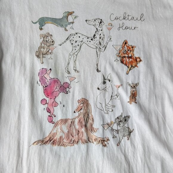 J. Crew Collector Tee Cocktail Hour Dogs Graphic Tee small - Picture 3 of 7